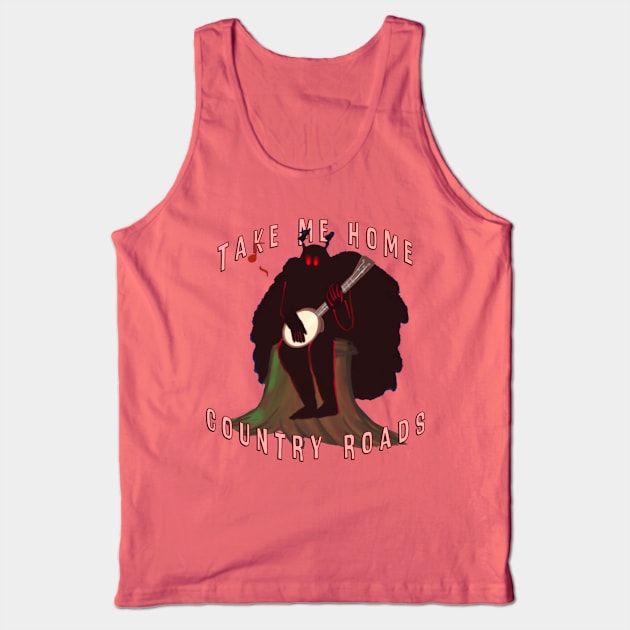 Mothman, Country Roads (but like he has a Banjo) Tank Top by goblinbabe